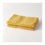 Today TODAY Essential - Lot de 2 serviettes de toilette 50x90 cm 100% Coton coloris ocre