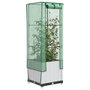 Voir la diapositive 1 : VIDAXL Jardiniere surelevee avec housse aspect rotin 40x40x139 cm