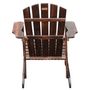 Voir la diapositive 6 : HOMCOM Fauteuil de jardin adirondack chaise longue chaise plage avec tabouret bois de sapin