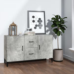 VIDAXL Buffet gris beton 100x36x60 cm bois d'ingenierie