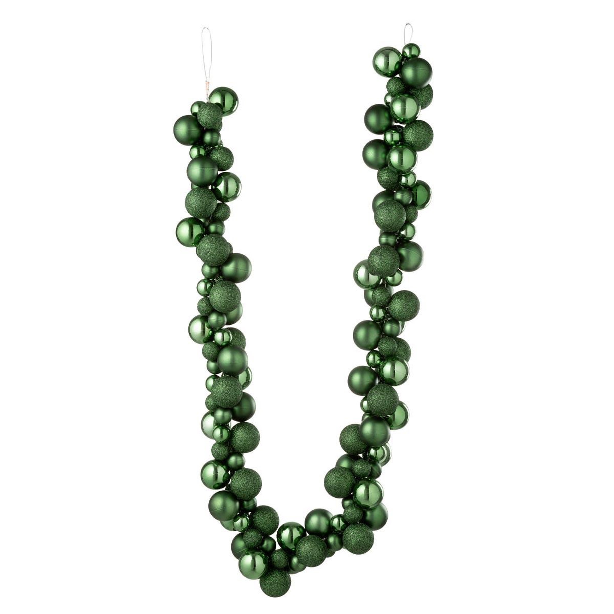 J-LINE Guirlande boules de noël  night  160cm vert émeraude