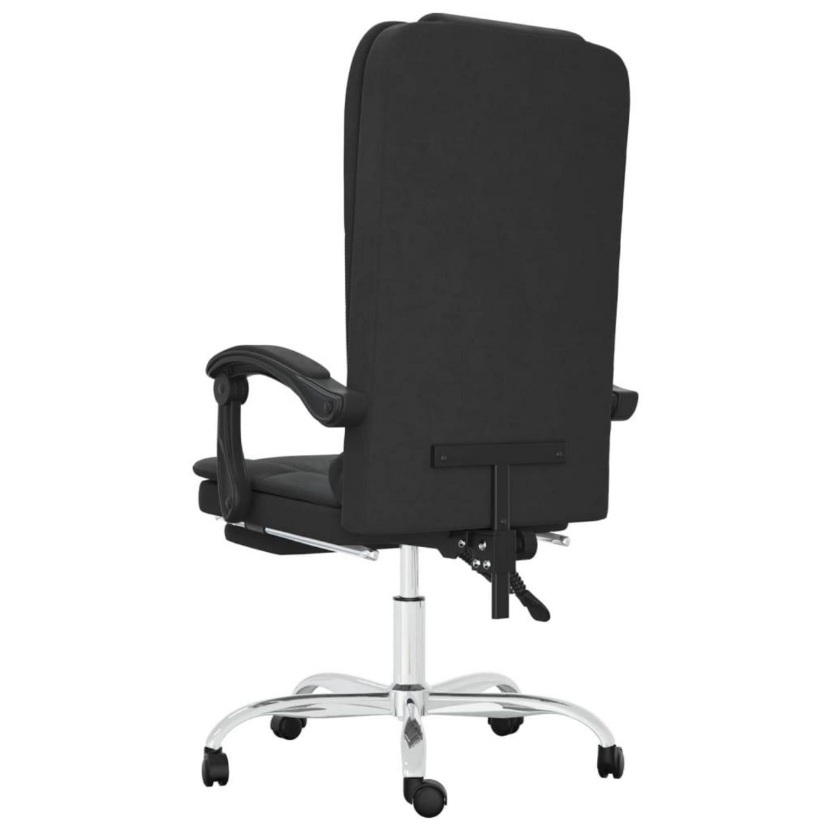 VIDAXL Fauteuil de massage inclinable de bureau Noir Similicuir