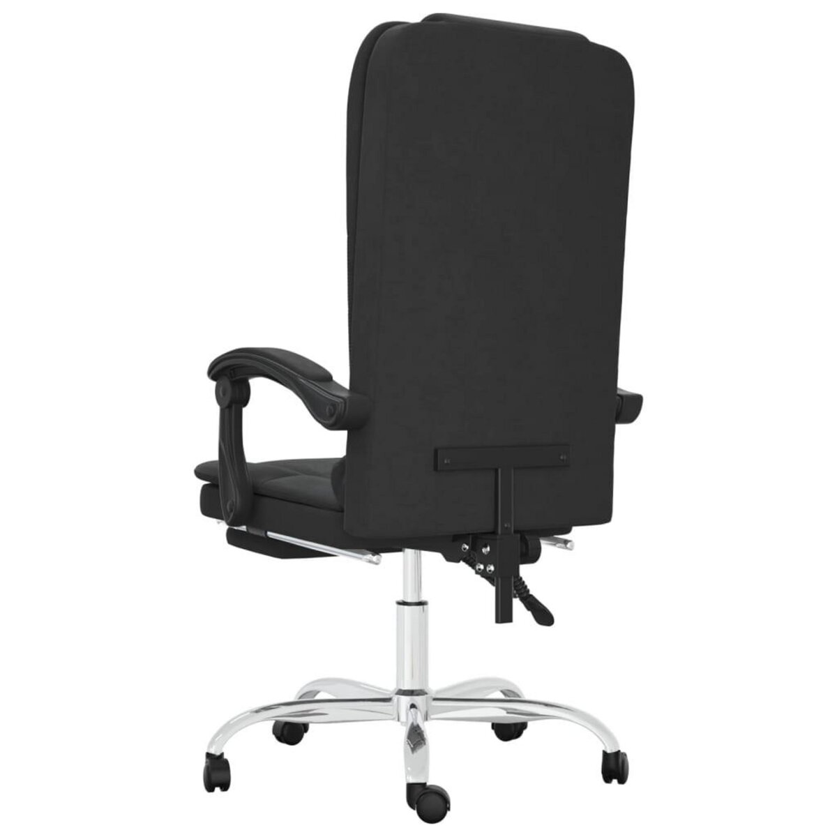 VIDAXL Fauteuil de massage inclinable de bureau Noir Similicuir