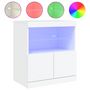 Voir la diapositive 2 : VIDAXL Buffet avec lumieres LED blanc 60x37x67 cm