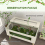 Voir la diapositive 5 : PAWHUT Terrarium vivarium 140L - aération latérale, fenêtres verre trempé, couvercle - bois naturel