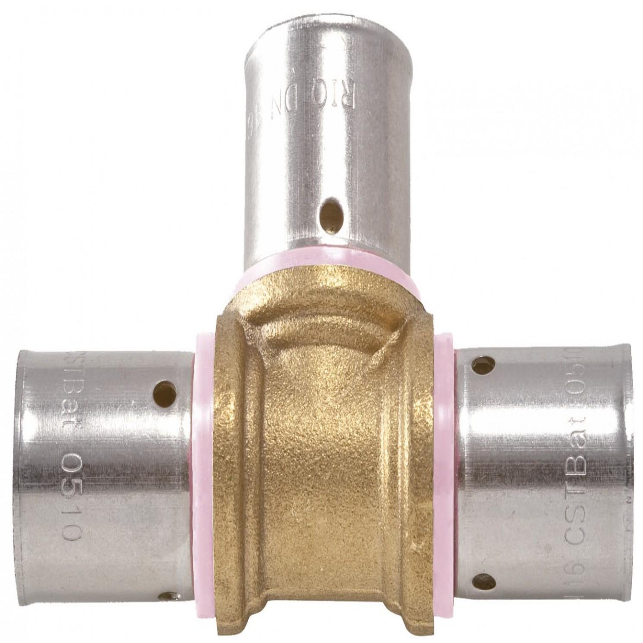 CENTRALE BRICO Raccord Té égal à sertir laiton D.12 pour tube en per
