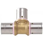 CENTRALE BRICO Raccord Té égal à sertir laiton D.12 pour tube en per