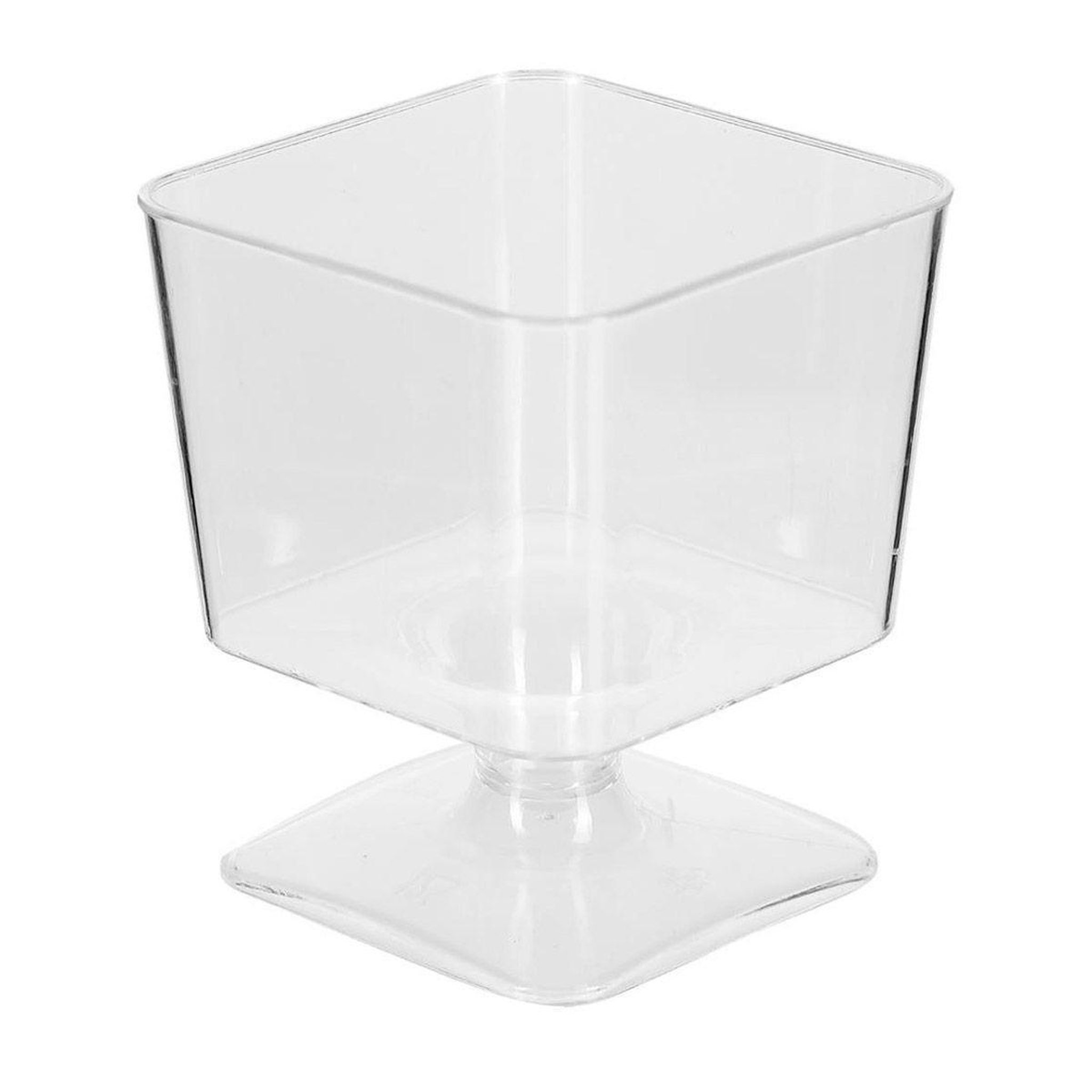 FIVE Lot de 12 verrines carrées réutilisables  coupe  6cl transparent