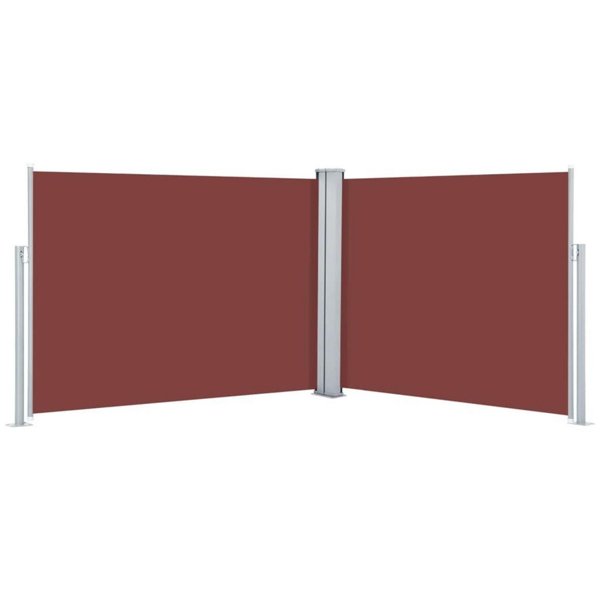 VIDAXL Auvent lateral retractable Marron 140 x 1000 cm