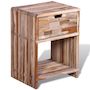 Voir la diapositive 2 : VIDAXL Table de chevet avec tiroir Bois de teck recycle