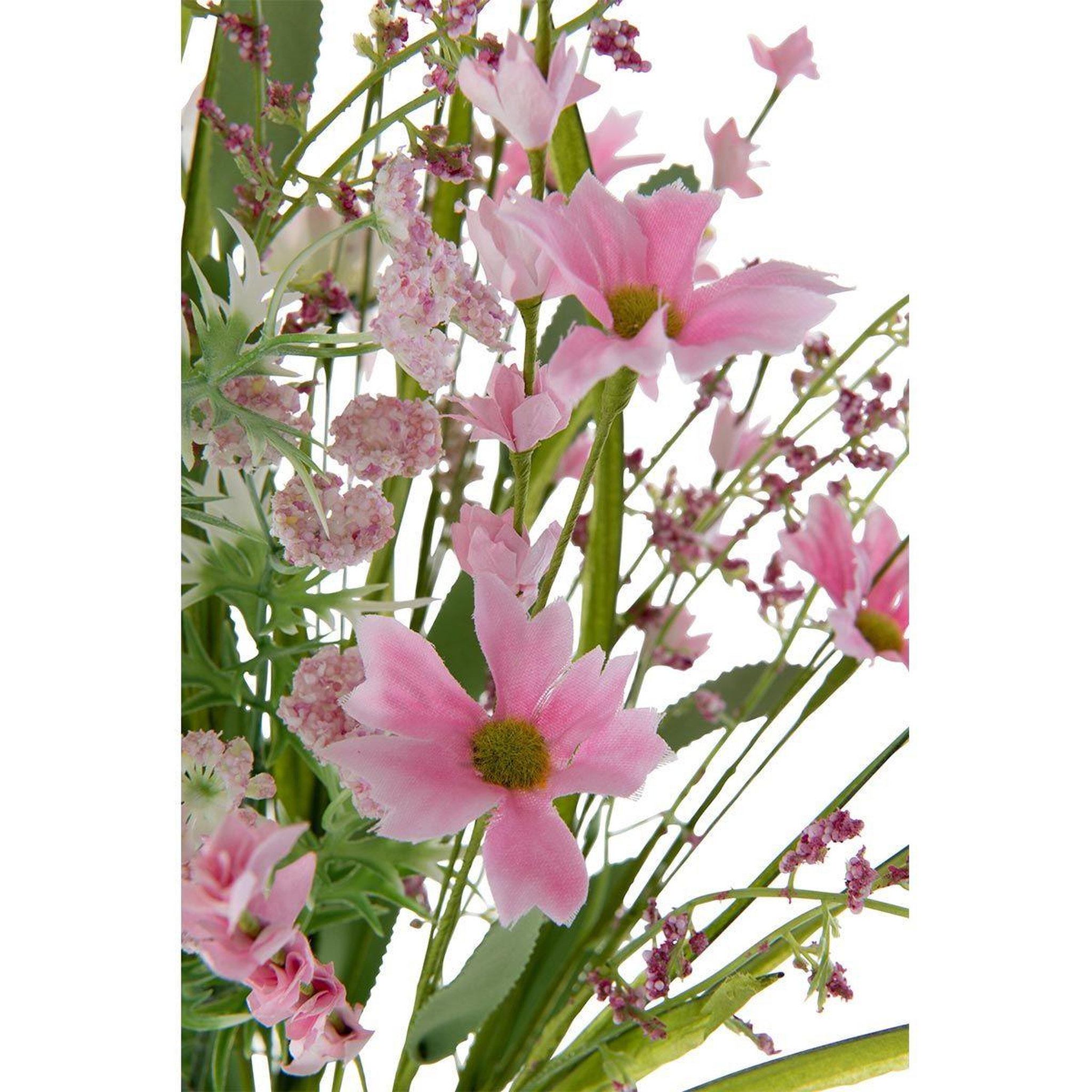 Voir la diapositive 2 : J-LINE Bouquet de fleurs artificielles  mixtes  85cm rose