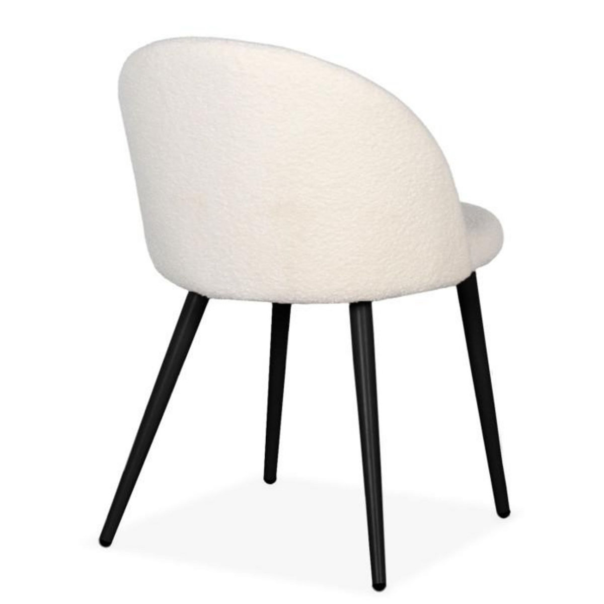 Paris Prix Lot de 2 Chaises Scandinaves  Bouclette  75cm Crème