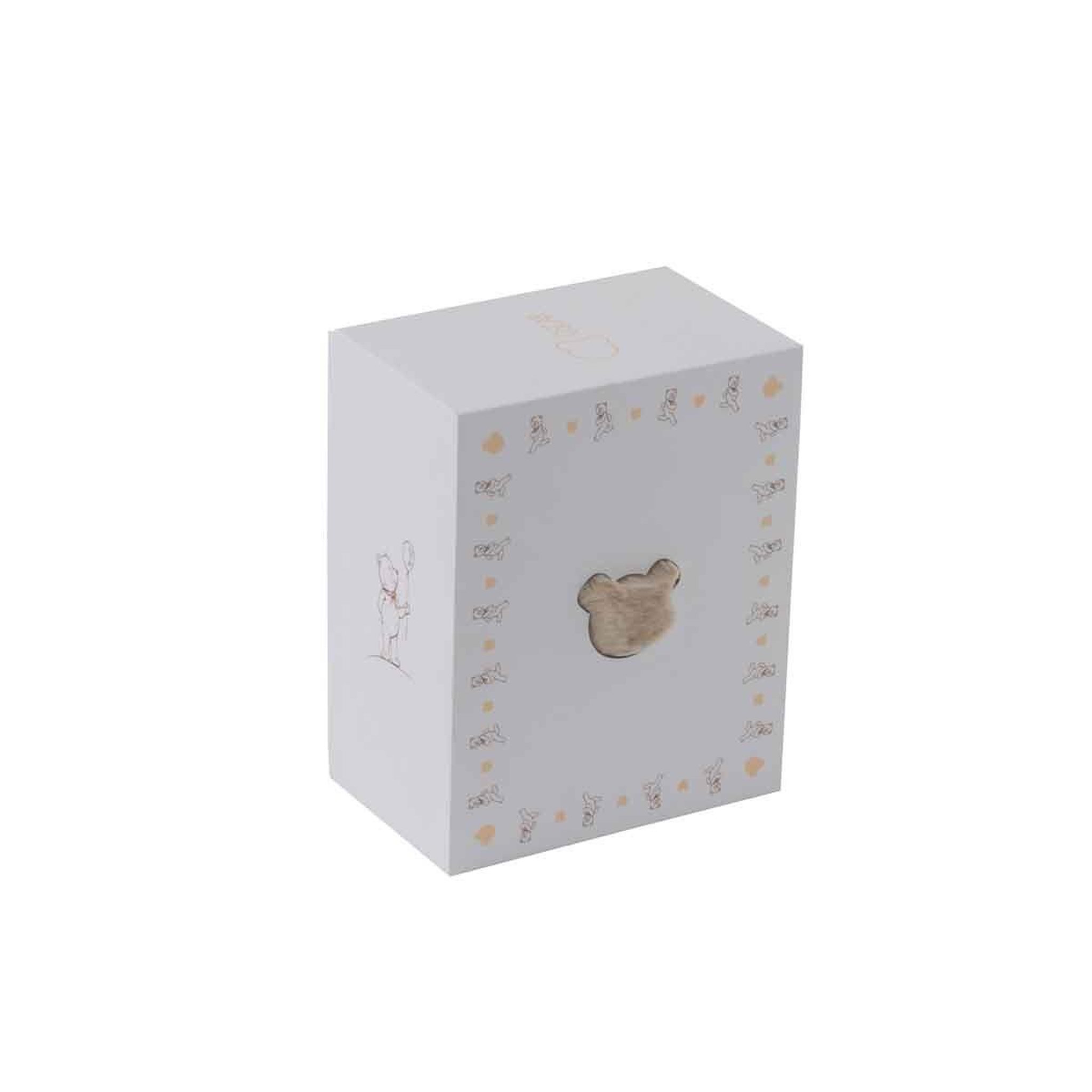 Voir la diapositive 3 : J-LINE Tapis déco enfant  tête d'ours  60cm beige