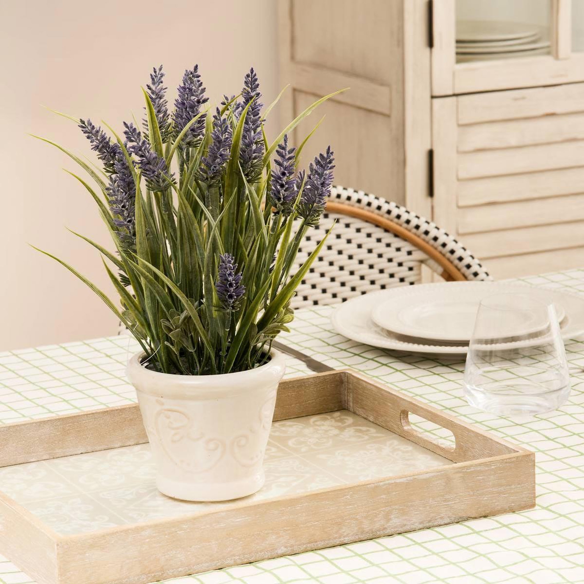 Voir la diapositive 3 : ATMOSPHERA Composition lavande artificielle  provence  35cm multicolore