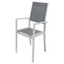 Voir la diapositive 2 : Habitat et Jardin Fauteuil jardin Alu/Textilène  Tropic  - Phoenix - Gris foncé - Lot de 2
