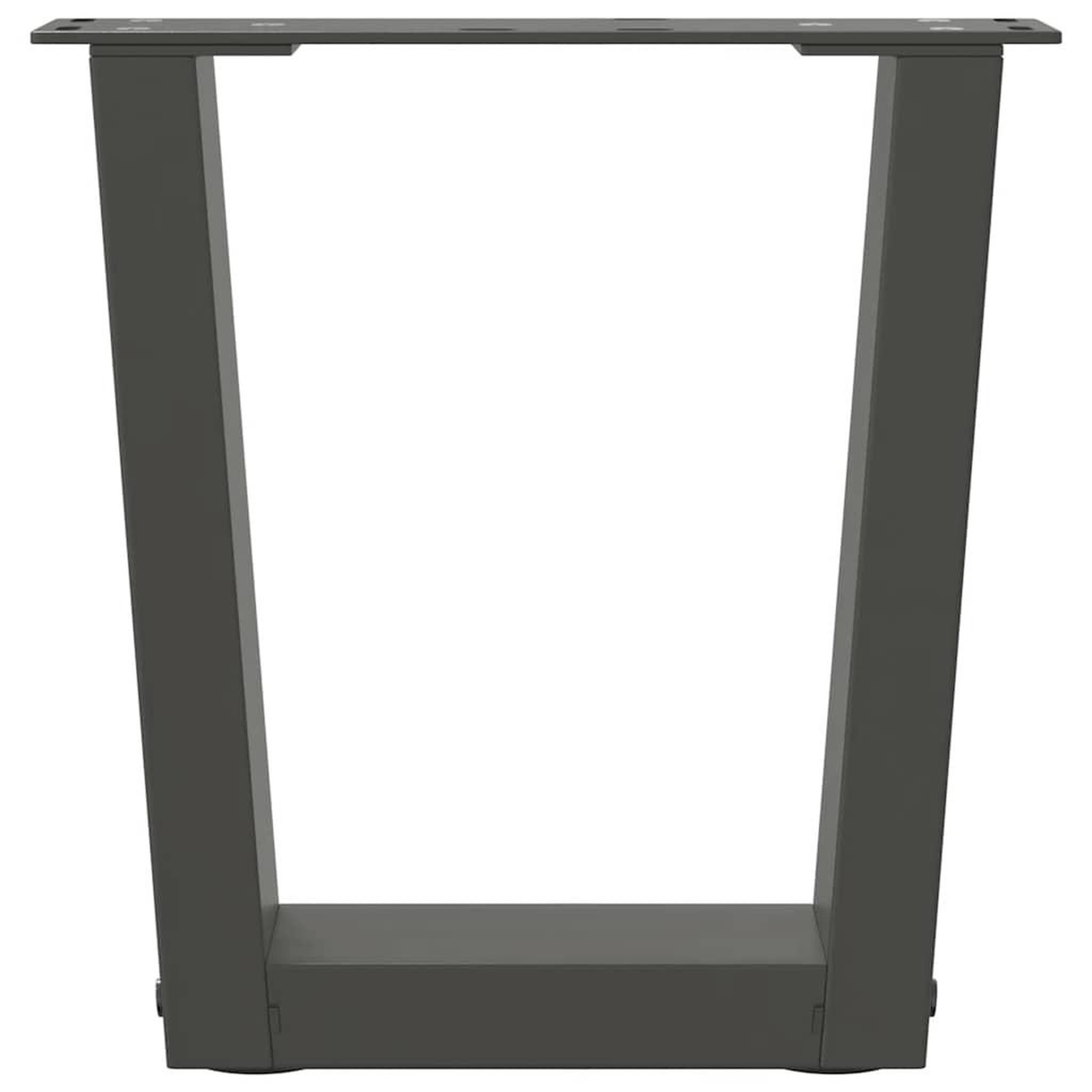 Voir la diapositive 5 : VIDAXL Pieds de table a manger forme V 2 pcs anthracite 30x(30-31,3)cm