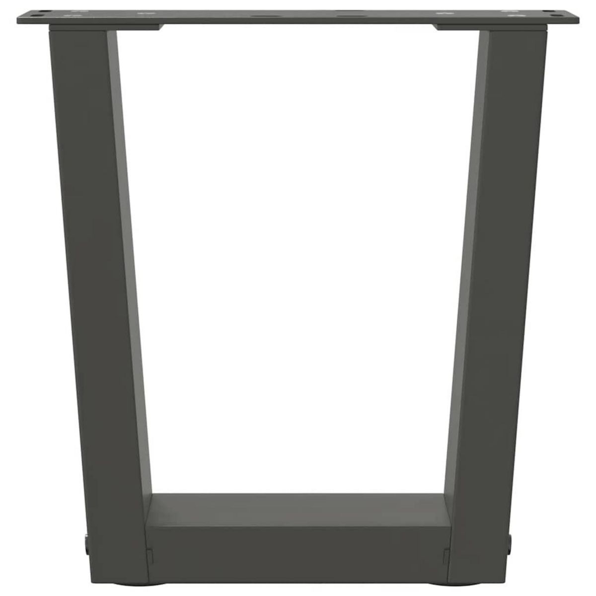 VIDAXL Pieds de table a manger forme V 2 pcs anthracite 30x(30-31,3)cm