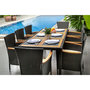 Voir la diapositive 2 : Salon de jardin 8 personnes bois acacia BELIZE