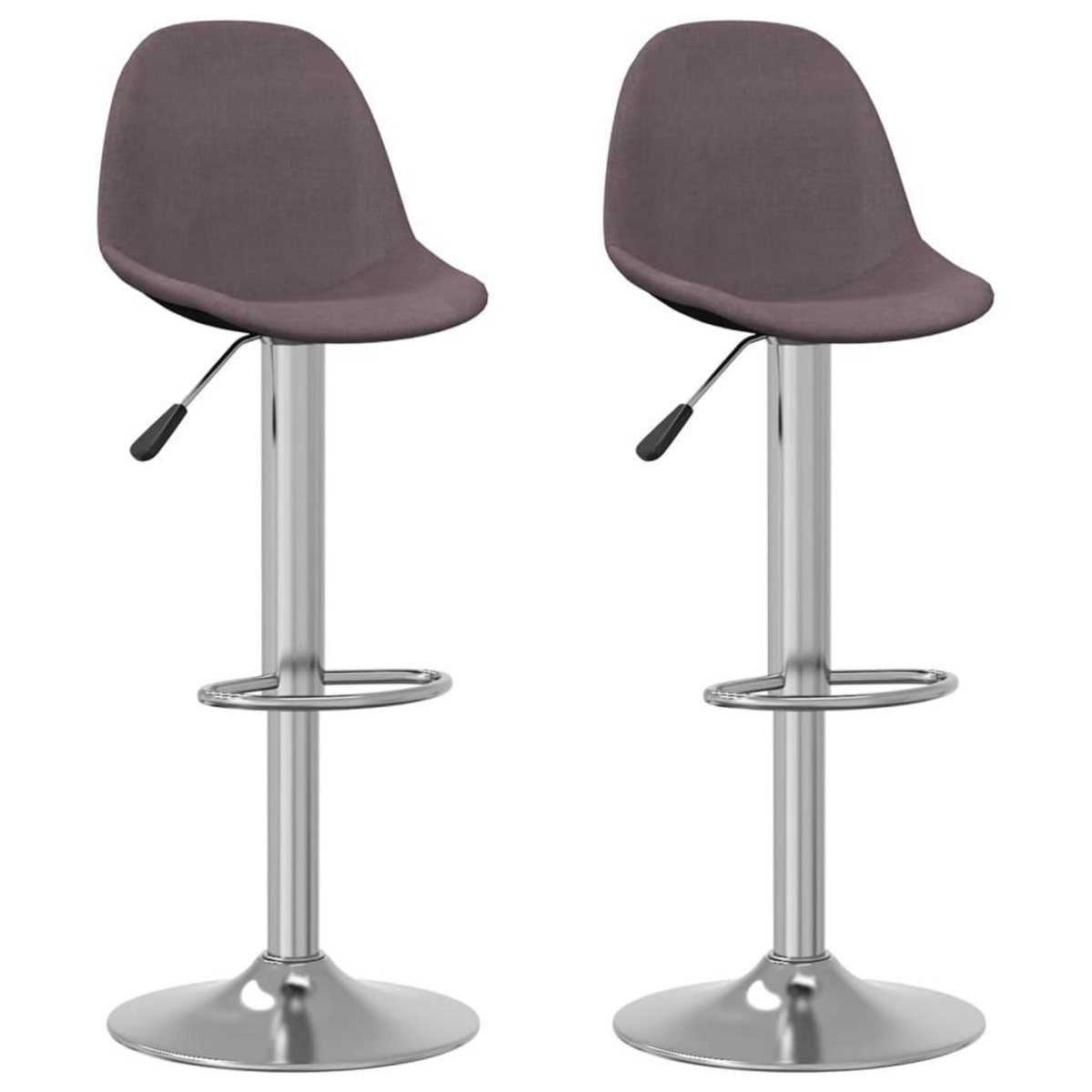 VIDAXL Tabourets de bar lot de 2 taupe tissu