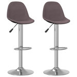 VIDAXL Tabourets de bar lot de 2 taupe tissu