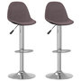 Voir la diapositive 1 : VIDAXL Tabourets de bar lot de 2 taupe tissu