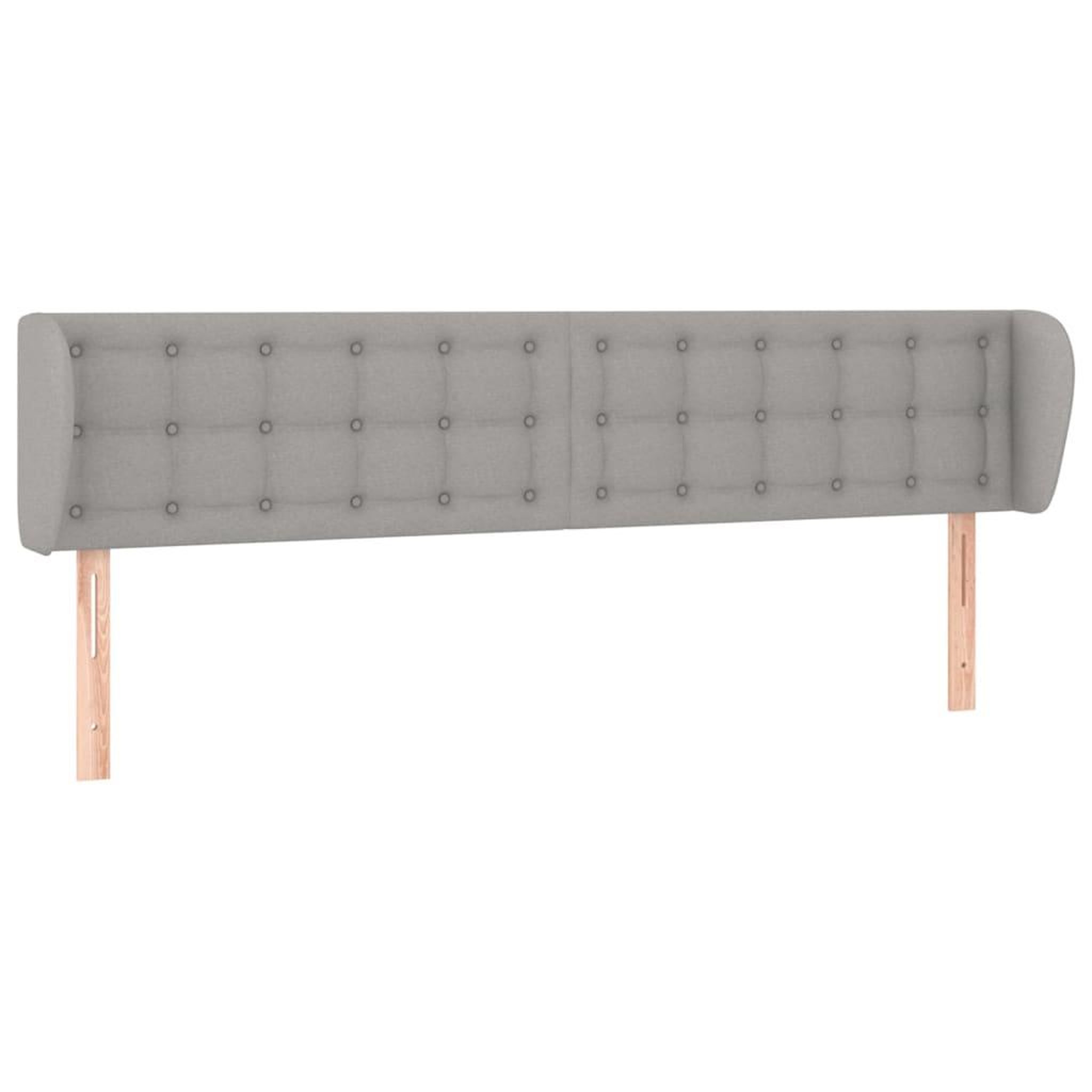 Voir la diapositive 2 : VIDAXL Tete de lit avec oreilles Gris clair 163x23x78/88 cm Tissu