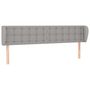 Voir la diapositive 2 : VIDAXL Tete de lit avec oreilles Gris clair 163x23x78/88 cm Tissu
