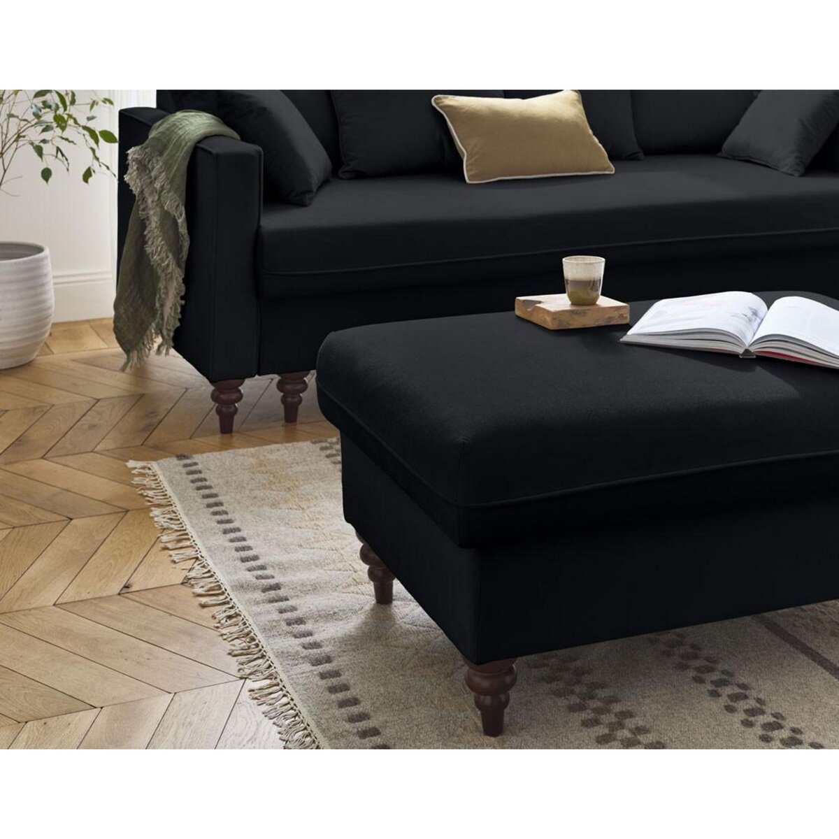 BEST MOBILIER Flamingo - canapé droit 3 places convertible en velours