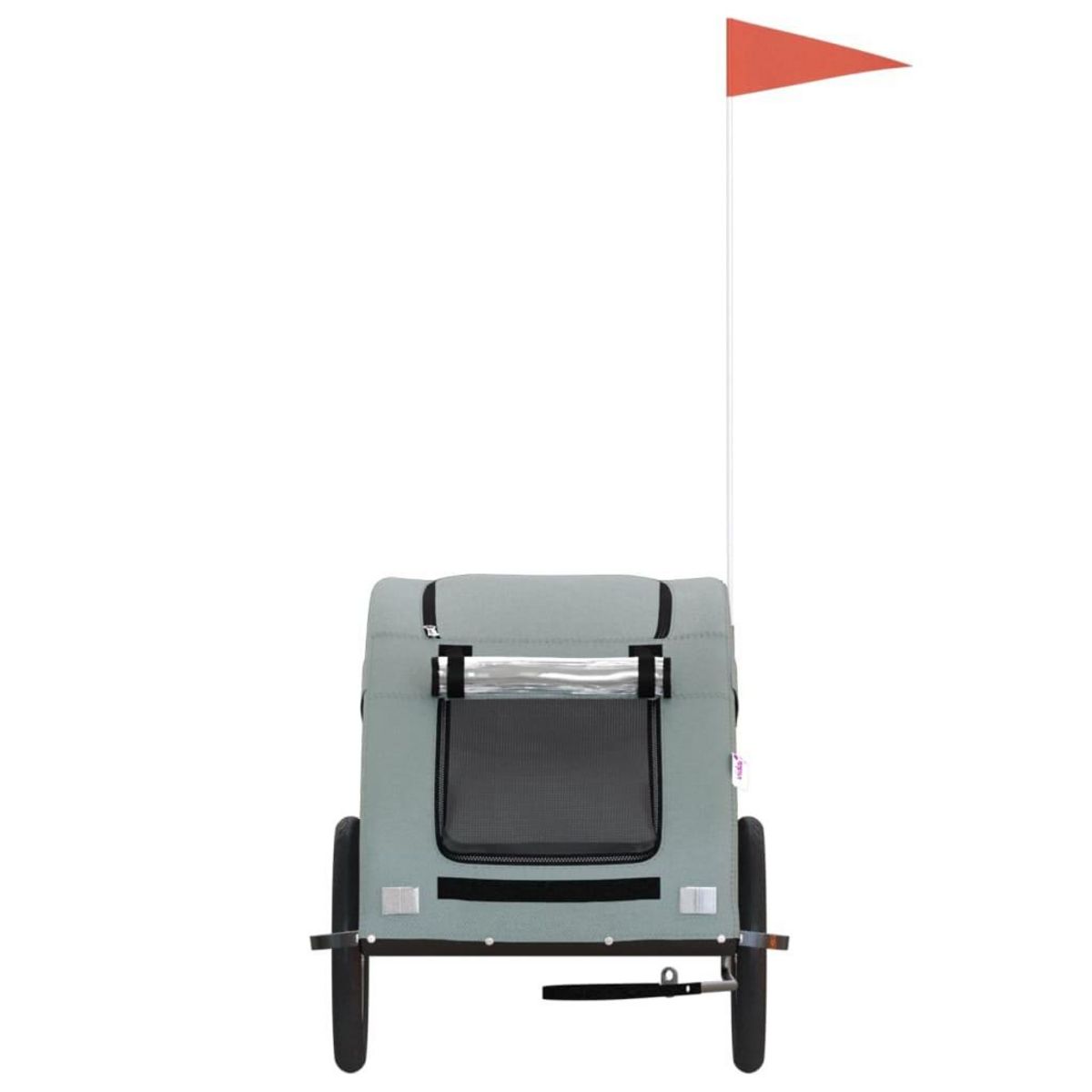 VIDAXL Remorque de velo pour animaux de compagnie gris