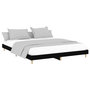 Voir la diapositive 3 : VIDAXL Cadre de lit sans matelas noir 200x200 cm bois d'ingenierie