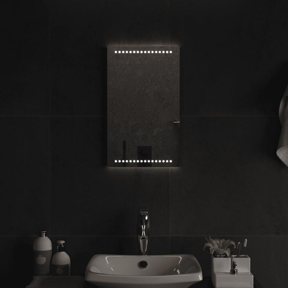 VIDAXL Miroir de salle de bain a LED 30x50 cm