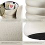 Voir la diapositive 4 : tectake Tabouret avec espace de rangement rond Aspect velours crème/ blanc