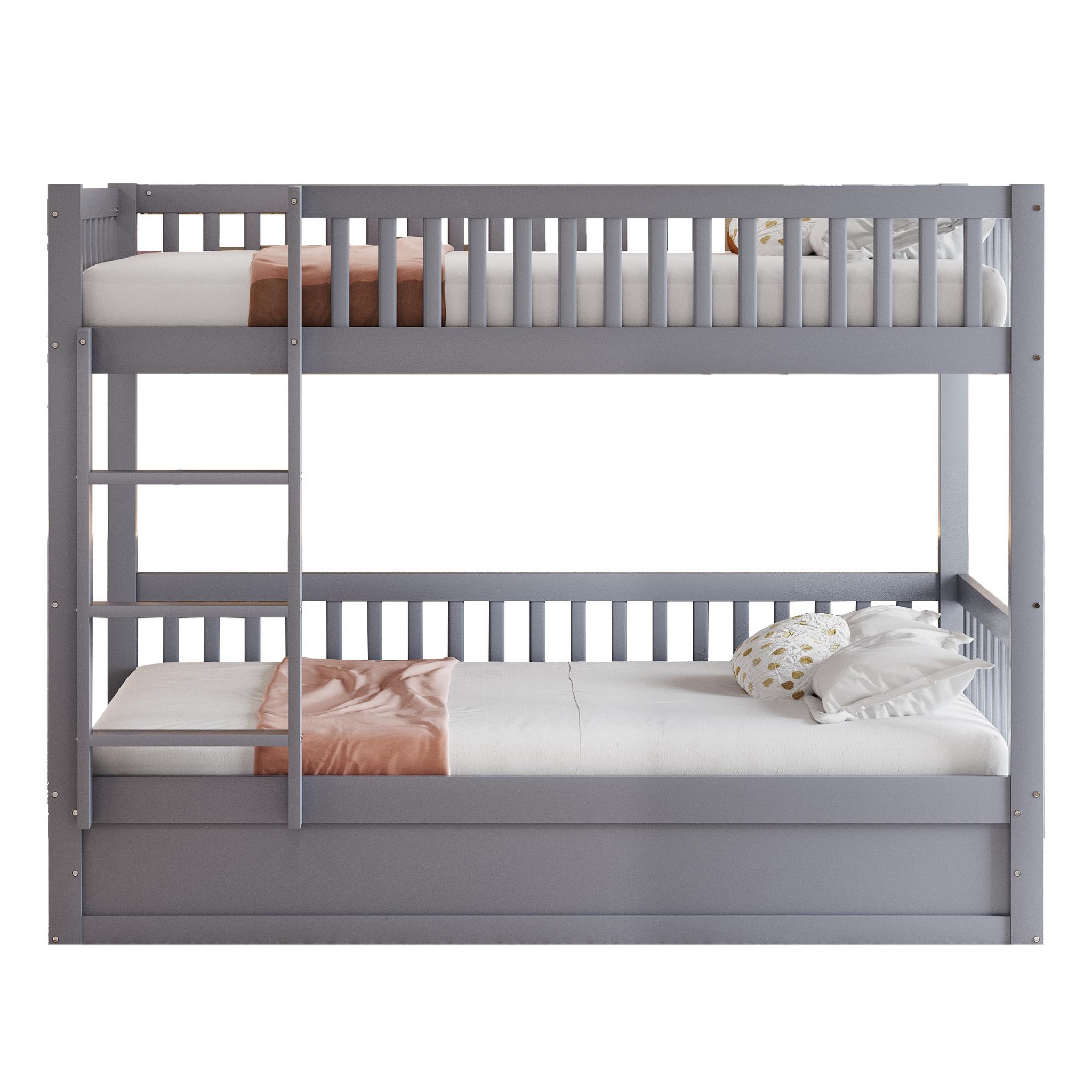 MERAX Lit superposé 90x200cm. Coloris disponibles : Gris