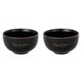 Voir la diapositive 1 : Paris Prix Lot de 2 Bols en Porcelaine  Ilene  14cm Noir