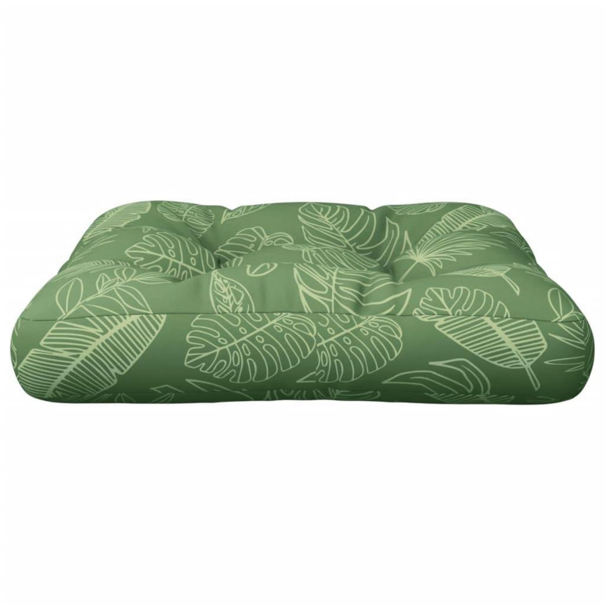 VIDAXL Coussin de palette a motif de feuilles 58x58x10 cm tissu oxford