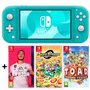 Console Nintendo Switch Lite Turquoise + FIFA 20 + Sushi Striker : The Way of Sushido + Captain Toad : Treasure Tracker