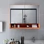 VIDAXL Armoire a miroir de salle de bain LED Chene 80x15x60 cm MDF