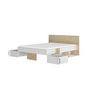 Voir la diapositive 5 : DIAGONE DIAGONE Lit adulte avec tiroirs de rangement - Chene et blanc - 140 x 190 - SWIVEL
