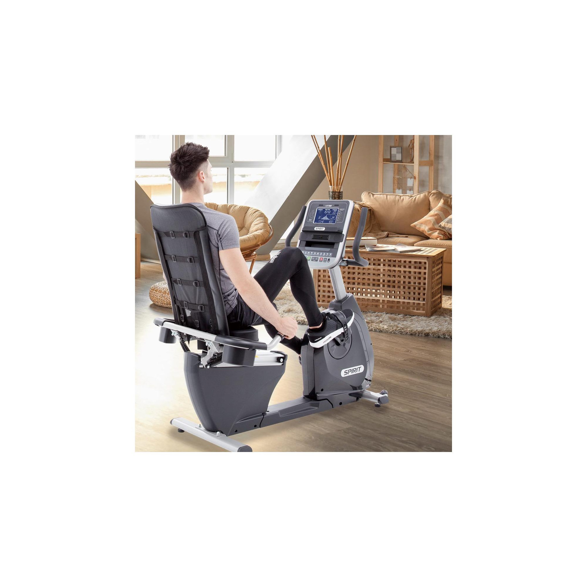 Voir la diapositive 5 : Spirit Vélo de fitness connecté semi allongé - spirit - modèle xbr55 - bluetooth/app - maison/appartement