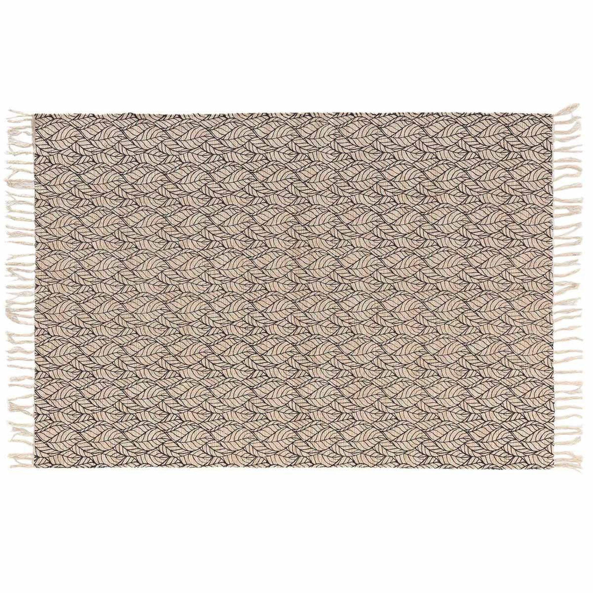 Voir la diapositive 1 : Douceur d'Intérieur Tapis déco à franges  kalinda  120x170cm noir