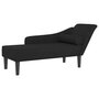 Voir la diapositive 2 : VIDAXL Chaise longue avec coussins noir tissu