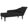 Voir la diapositive 2 : VIDAXL Chaise longue avec coussins noir tissu