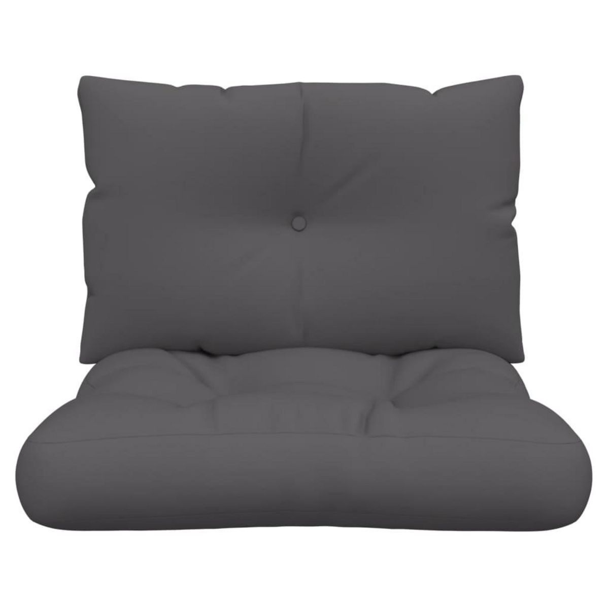 VIDAXL Coussins de palette lot de 2 anthracite tissu