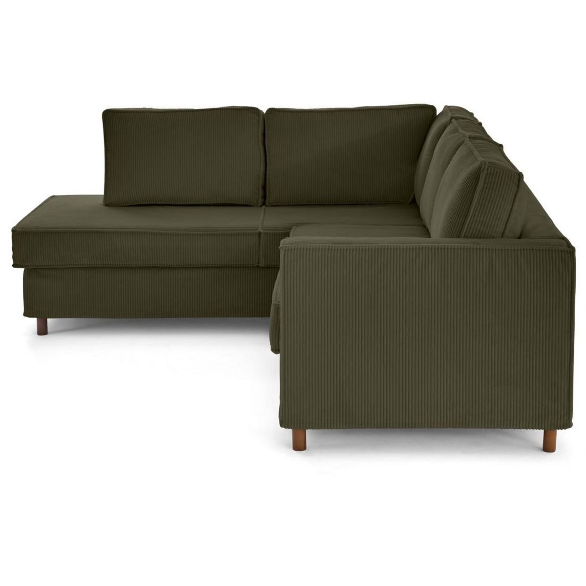 LISA DESIGN Jake - canapé déhoussable d'angle gauche 5 places en velours côtelé