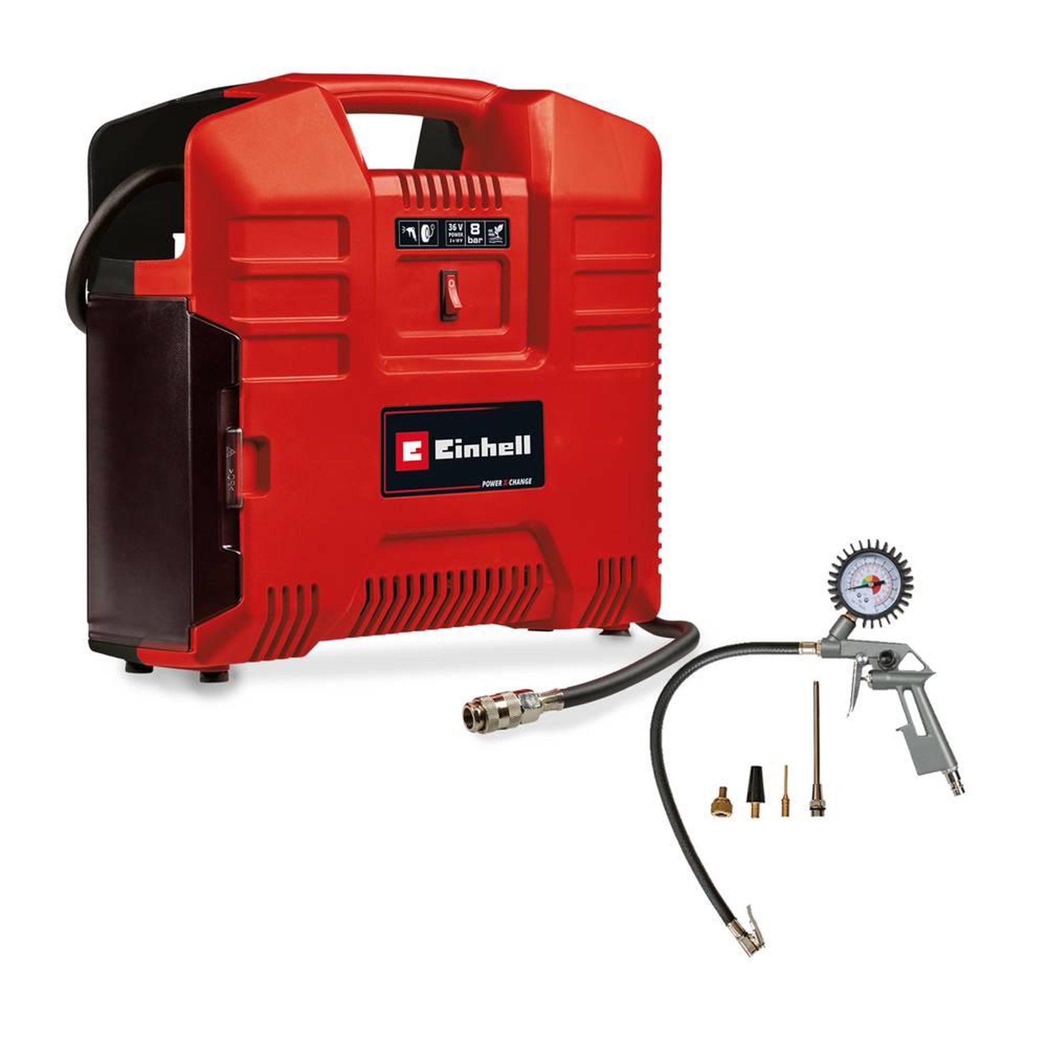 Einhell Compresseur portatif sans fil TE-AC 36/8 Li OF Set  - sans batterie ni chargeur