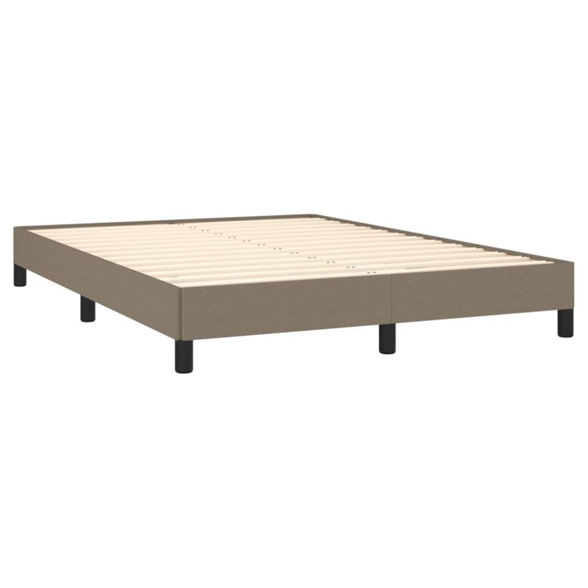VIDAXL Cadre de lit sans matelas taupe 140x190 cm tissu