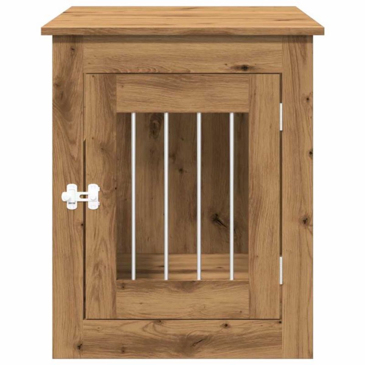 VIDAXL Meuble de cage pour chiens chêne artisanal 55x75x65 cm