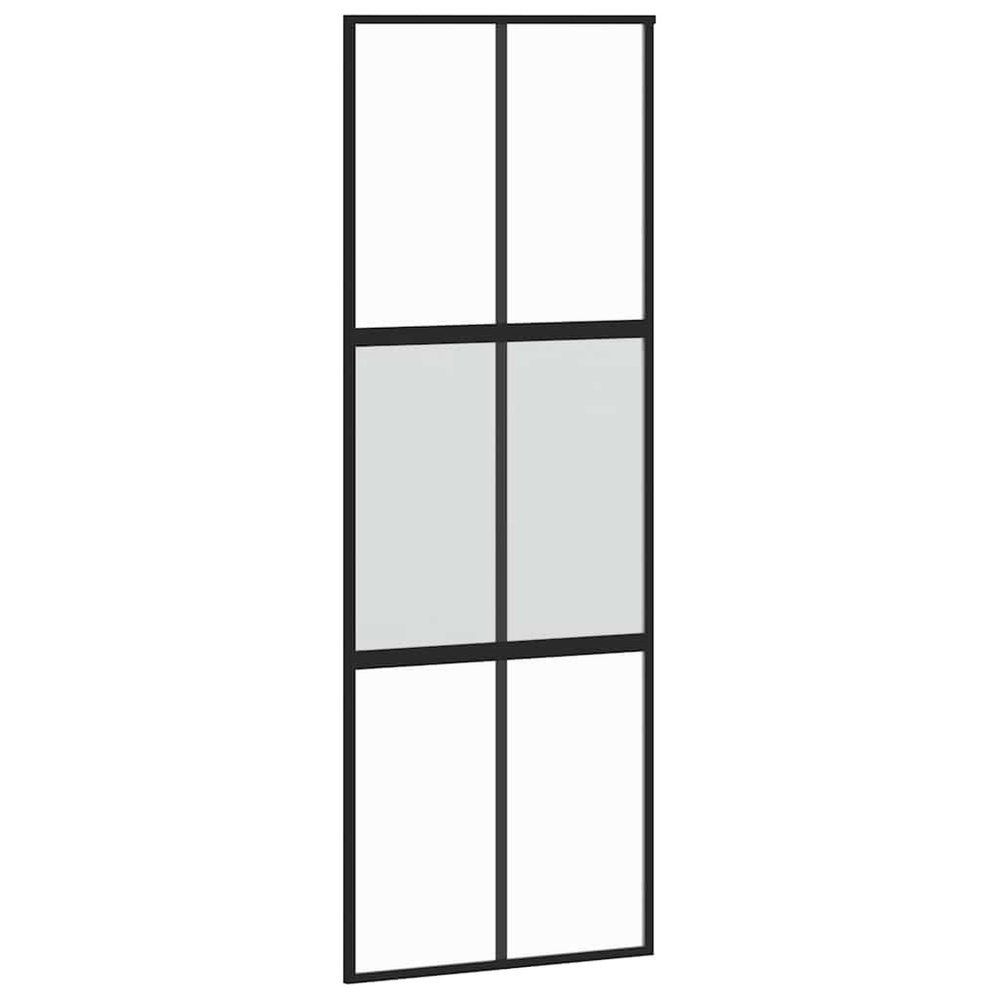 Voir la diapositive 5 : VIDAXL Porte coulissante kit quincaillerie noir 76x205 cm verre trempe