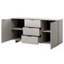 Voir la diapositive 2 : BEST MOBILIER Canterbury - buffet bas - beige - 180 cm