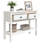 Voir la diapositive 5 : VIDAXL Table console Blanc 100x35x75 cm Bois massif de pin